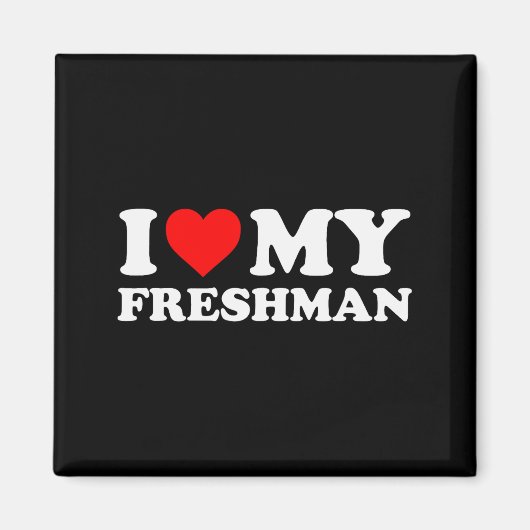 Ich liebe meinen Freshman - Rotes Herz Magnet (Vorne)