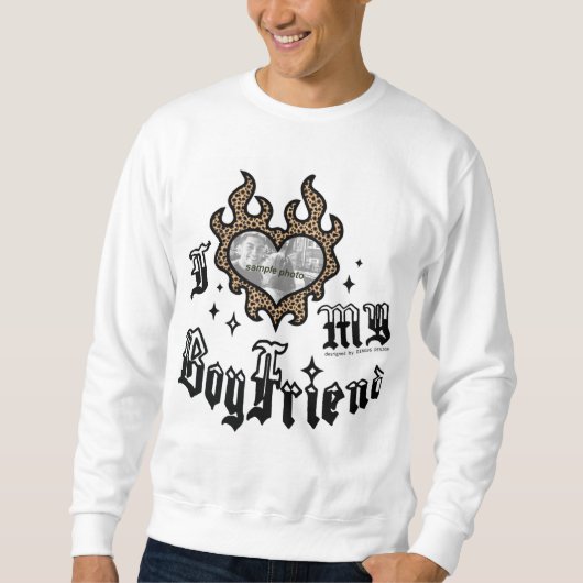 Ich liebe meinen Freund - Cheetah - DingusDesign Sweatshirt (Vorderseite)