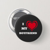 Ich liebe meinen Freund Custom Button (Vorne & Hinten)