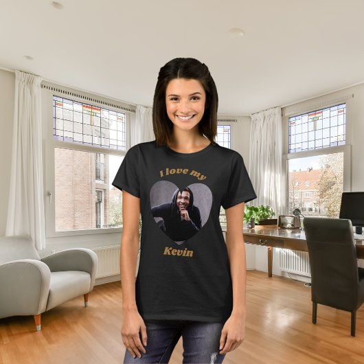Ich Liebe meinen Freund Foto-Namen T-Shirt