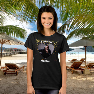 Ich liebe meinen Freund Herz Foto Name T-Shirt