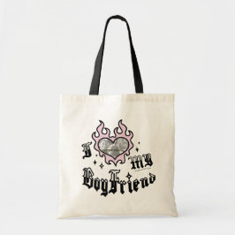 Ich liebe meinen Freund - Pink - DingusDesign  Tragetasche
