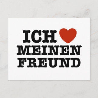 Ich Liebe Meinen Freund Postkarte