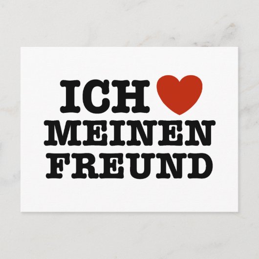 Ich Liebe Meinen Freund Postkarte (Vorderseite)