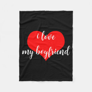 Ich liebe meinen Freund Süße Romantische Valentins Fleecedecke