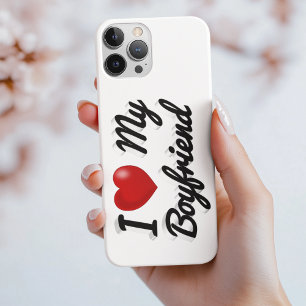 Ich liebe meinen Freund süße schwarze Schrift iPho Case-Mate iPhone Hülle