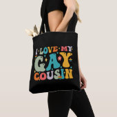 Ich Liebe meinen Gay Cousin Groovy Rainbow LGBT Pr Tasche (Von Nahem)