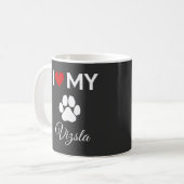 Ich Liebe meinen Gebrauchttext Vizsla Hund Kaffeetasse (Vorderseite Links)