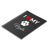 Ich Liebe meinen Gebrauchttext Vizsla Hund Notizblock (Linke Seite)