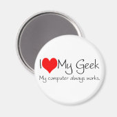 Ich Liebe meinen Geek Magnet (Vorderseite/Rückseite)