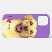 Ich Liebe meinen Gelbe Labrador Case-Mate iPhone Hülle (Rückseite (Horizontal))