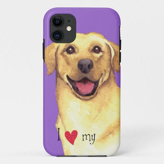 Ich Liebe meinen Gelbe Labrador Case-Mate iPhone Hülle (Rückseite)