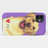 Ich Liebe meinen Gelbe Labrador Case-Mate iPhone Hülle (Rückseite (Horizontal))