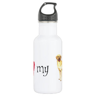 Ich Liebe meinen Gelbe Labrador Edelstahlflasche