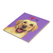 Ich Liebe meinen Gelbe Labrador Fliese (Seite)
