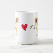 Ich Liebe meinen Gelbe Labrador Kaffeetasse (Mittel)