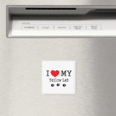 Ich Liebe meinen Gelbe Labrador Magnet (In Situ (Geschirrspüler))