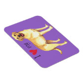Ich Liebe meinen Gelbe Labrador Magnet (Rechte Seite)