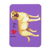 Ich Liebe meinen Gelbe Labrador Magnet (Vertikal)