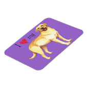 Ich Liebe meinen Gelbe Labrador Magnet (Linke Seite)