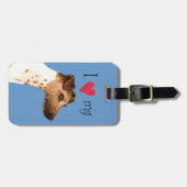 Ich Liebe meinen glatten Fox Terrier Gepäckanhänger (Vorderseite horizontal)