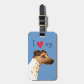 Ich Liebe meinen glatten Fox Terrier Gepäckanhänger (Vorderseite vertikal)