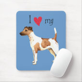 Ich Liebe meinen glatten Fox Terrier Mousepad (Mit Mouse)