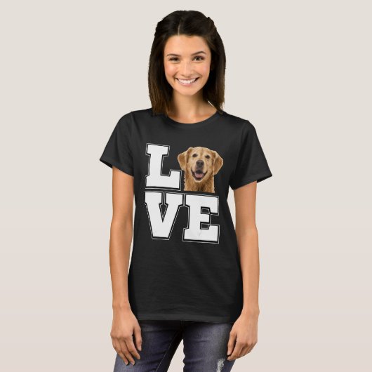 Ich Liebe meinen Golden Retriever Dog Liebhaber Go T-Shirt (Vorne ganz)