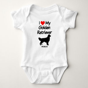 Ich Liebe meinen Golden Retriever Hund Baby Strampler