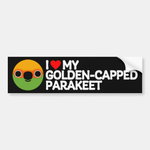 ICH LIEBE MEINEN GOLDKAPPENSITTICH AUTOAUFKLEBER