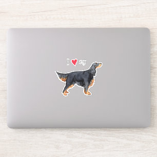 Ich Liebe meinen Gordon Setter Vinyl Sticker