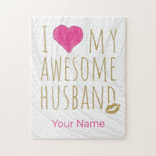 Ich liebe meinen großartigen Ehemann Hochzeitstag Puzzle