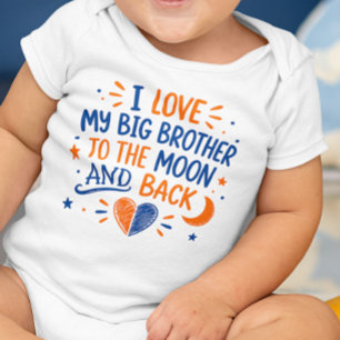 Ich liebe meinen großen Bruder bis zum Mond und zu Baby Strampler