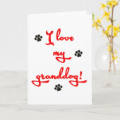 Ich Liebe meinen Großhund! Karte (Gelbe Blume)