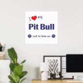 Ich Liebe meinen Grubenbull (Männerhund) Poster (Heimbüro)