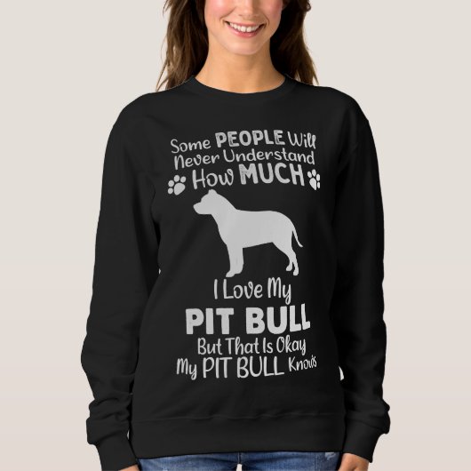 Ich Liebe meinen Grubenbull Sweatshirt (Vorderseite)
