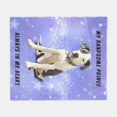 Ich Liebe meinen Grubenbull zum Mond und zurück Fleecedecke (Vorderseite (Horizontal))