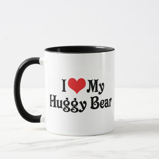 Ich Liebe meinen hässlichen Bär Tasse (Links)