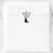 Ich Liebe meinen Hauptcoon - Schwarzer Text Runder Aufkleber (Tasche)