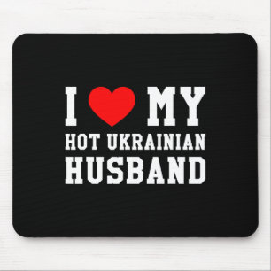 Ich liebe meinen heißen ukrainischen Ehemann rotes Mousepad
