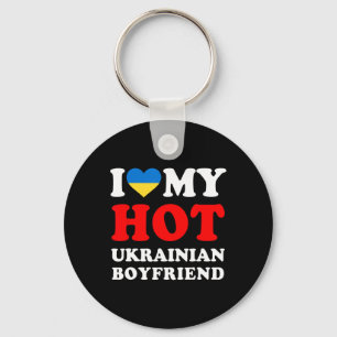 Ich liebe meinen heißen ukrainischen Freund lustig Schlüsselanhänger