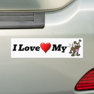 Ich liebe meinen Hund Aufkleber Autoaufkleber