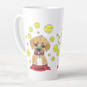 Ich Liebe meinen Hund | Cartoon Golden Shepherd La Milchtasse (Linke Ecke)