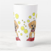 Ich Liebe meinen Hund | Cartoon Golden Shepherd La Milchtasse (Vorderseite)