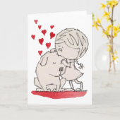 Ich Liebe meinen Hund Grußkarte Karte (Gelbe Blume)