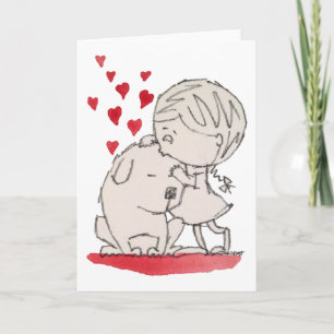 Ich Liebe meinen Hund Grußkarte Karte