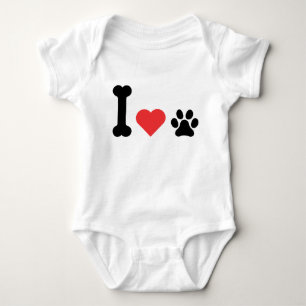 Ich liebe meinen Hund Liebhaber Baby-Body Pet-Pare Baby Strampler