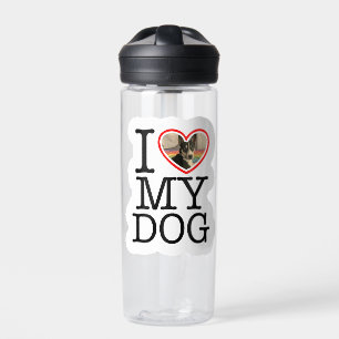 Ich liebe meinen Hund Personalisiert Trinkflasche