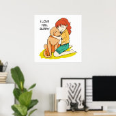 Ich Liebe meinen Hund Poster (Heimbüro)