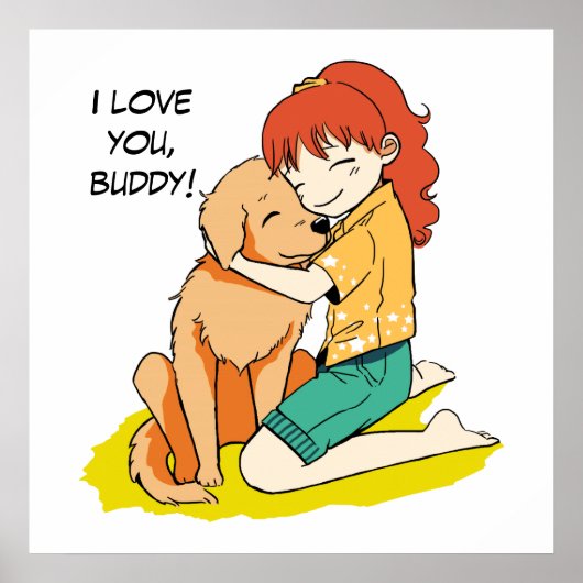 Ich Liebe meinen Hund Poster (Vorne)